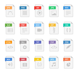 web file labels icon set Vector