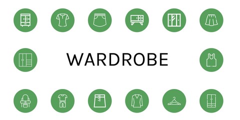 Poster - wardrobe icon set