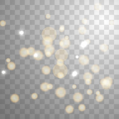 Wall Mural - light abstract glowing bokeh lights. shining bokeh isolated on transparent background.