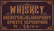 © Natalia - Vintage decorative typeface on dark background