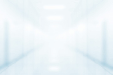 Wall Mural - Abstract Blue Blurred Empty hallway Background From Perspective Building Hallway for backdrop design, composition art image, website, magazine or graphic commercial campaign design background