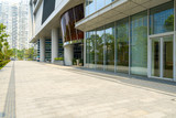 Fototapeta  - Empty floor and office building in financial center, Shenzhen, China