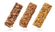 © spaxiax - muesli cereal bar with chocolate isolated
