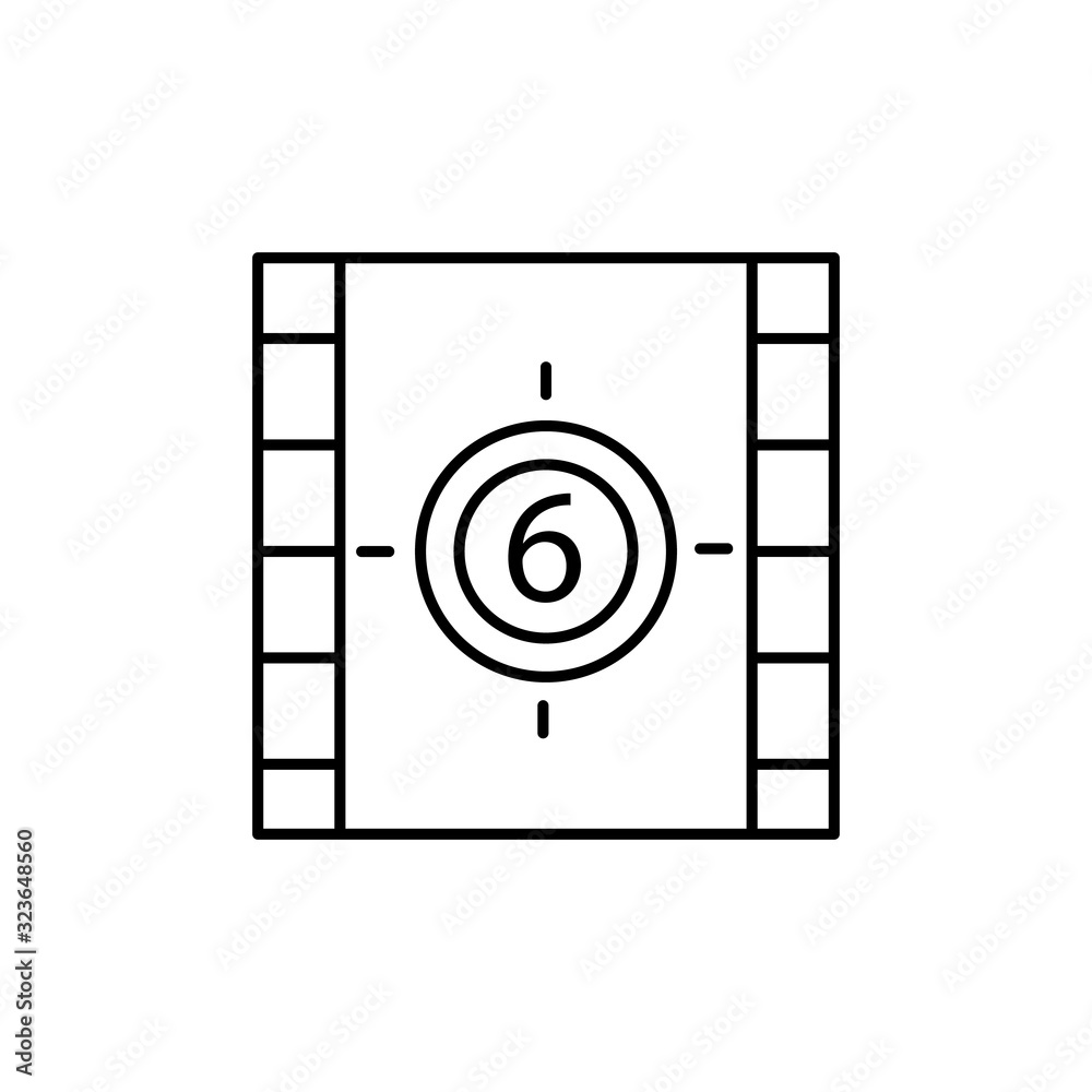 Cinema, countdown icon. Simple line, outline vector elements of ...
