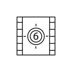Poster - Cinema, countdown icon. Simple line, outline vector elements of cinematography icons for ui and ux, website or mobile application