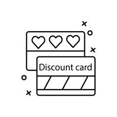 Poster - Card, gift discount icon. Simple line, outline vector elements of women day icons for ui and ux, website or mobile application