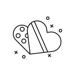Poster - Gift, heart, chocolate icon. Simple line, outline vector elements of women day icons for ui and ux, website or mobile application