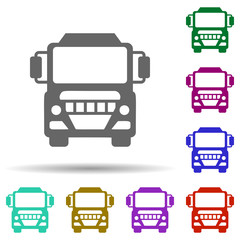 Sticker - Front view machine, car in multi color style icon. Simple glyph, flat vector of transport icons for ui and ux, website or mobile application