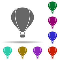 Poster - Front view air balloon in multi color style icon. Simple glyph, flat vector of transport icons for ui and ux, website or mobile application