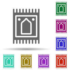 Poster - Prayer in multi color style icon. Simple glyph, flat vector of world religiosity icons for ui and ux, website or mobile application
