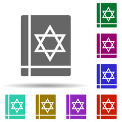 Poster - Judaism in multi color style icon. Simple glyph, flat vector of world religiosity icons for ui and ux, website or mobile application