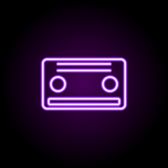 Poster - replay sign neon icon. Elements of music set. Simple icon for websites, web design, mobile app, info graphics