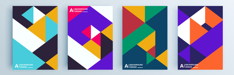 modern abstract covers set, minimal covers design. colorful geometric background, vector illustratio