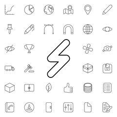 Poster - Lighting icon. Universal set of web for website design and development, app development