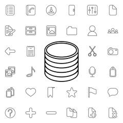Poster - Stack of coins icon. Universal set of web for website design and development, app development