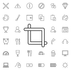 Poster - crop sign icon. Universal set of web for website design and development, app development