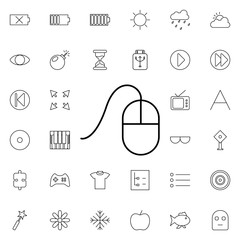 Poster - mouse icon. Universal set of web for website design and development, app development