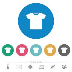 Poster - T-shirt flat round icons