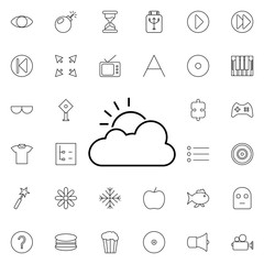 Canvas Print - cloudy icon. Universal set of web for website design and development, app development