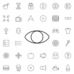 Poster - eye icon. Universal set of web for website design and development, app development