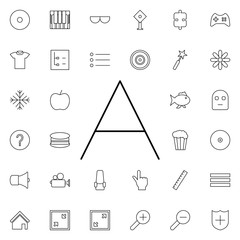 Poster - font sign icon. Universal set of web for website design and development, app development