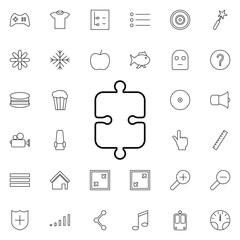 Poster - puzzle icon. Universal set of web for website design and development, app development