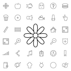 Poster - flower icon. Universal set of web for website design and development, app development