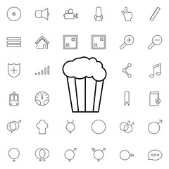 Poster - corn icon. Universal set of web for website design and development, app development