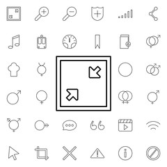 Poster - zoom in sign icon. Universal set of web for website design and development, app development