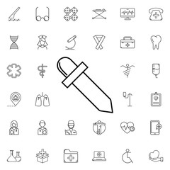 Poster - dropper icon. Universal set of medicine for website design and development, app development