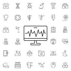 Poster - diagnostic icon. Universal set of medicine for website design and development, app development