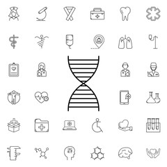 Poster - DNA icon. Universal set of medicine for website design and development, app development