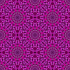 Poster - Geometrical bohemian abstract kaleidoscope pattern background design - deep pink vector illustration