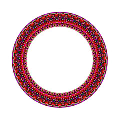 Poster - Tiled mosaic frame - geometrical circular abstract vector design element