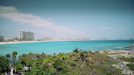 Wall Mural - aerial view of Cancun, Mexico
