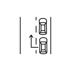 Aufkleber - Cars, road icon. Simple line, outline vector elements of driving school icons for ui and ux, website or mobile application