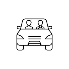 Aufkleber - Car, driver icon. Simple line, outline vector elements of driving school icons for ui and ux, website or mobile application