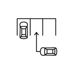Aufkleber - Parking, car icon. Simple line, outline vector elements of driving school icons for ui and ux, website or mobile application