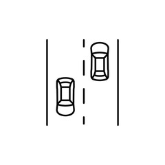 Aufkleber - Cars, road icon. Simple line, outline vector elements of driving school icons for ui and ux, website or mobile application