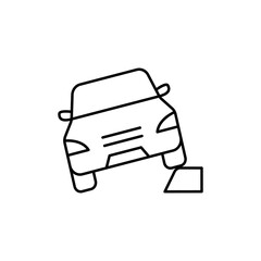 Aufkleber - Car, let icon. Simple line, outline vector elements of driving school icons for ui and ux, website or mobile application