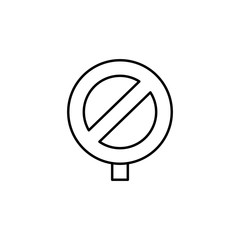 Aufkleber - Sign, ban icon. Simple line, outline vector elements of driving school icons for ui and ux, website or mobile application