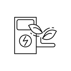 Aufkleber - Eco fuel, leafs icon. Simple line, outline vector ecology icons for ui and ux, website or mobile application