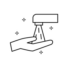 Aufkleber - Water, hand, faucet icon. Simple line, outline vector elements of hygiene icons for ui and ux, website or mobile application
