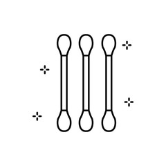 Aufkleber - Cotton buds, hygiene icon. Simple line, outline vector elements of hygiene icons for ui and ux, website or mobile application