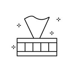 Poster - Napkins, box icon. Simple line, outline vector elements of hygiene icons for ui and ux, website or mobile application