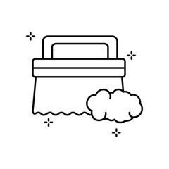 Aufkleber - Brush, cleaning, foam icon. Simple line, outline vector elements of hygiene icons for ui and ux, website or mobile application