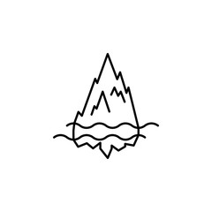 Aufkleber - Ocean, glacier icon. Simple line, outline vector elements of natural disasters icons for ui and ux, website or mobile application