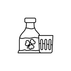 Aufkleber - Bottle, glass, alcohol icon. Simple line, outline vector elements of Patrick's day icons for ui and ux, website or mobile application