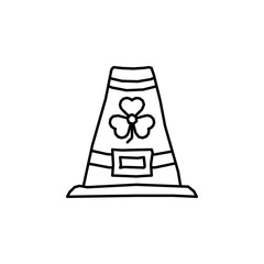 Aufkleber - Clover, hat icon. Simple line, outline vector elements of Patrick's day icons for ui and ux, website or mobile application