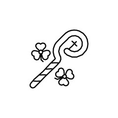 Aufkleber - Candy cane icon. Simple line, outline vector elements of Patrick's day icons for ui and ux, website or mobile application